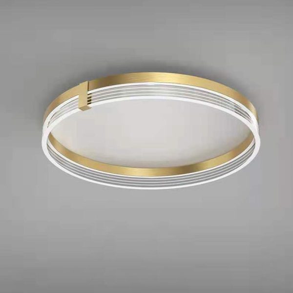 Modern Luxury Aluminum Acrylic Geometric LED Flush Mount Ceiling Light For Bedroom & Living Room - Image 10