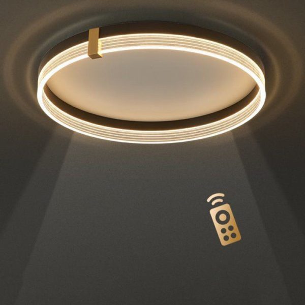 Modern Luxury Aluminum Acrylic Geometric LED Flush Mount Ceiling Light For Bedroom & Living Room - Image 13