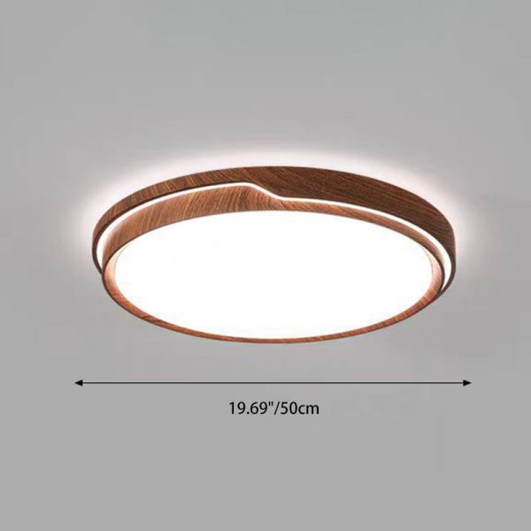 Modern Minimalist Iron & Acrylic Round Square Rectangle LED Flush Mount Ceiling Light For Bedroom & Living Room - Image 5