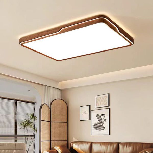 Modern Minimalist Iron & Acrylic Round Square Rectangle LED Flush Mount Ceiling Light For Bedroom & Living Room - Image 11