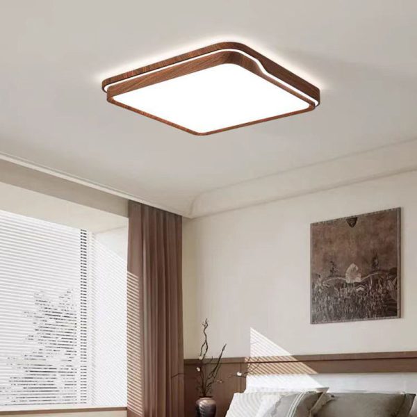 Modern Minimalist Iron & Acrylic Round Square Rectangle LED Flush Mount Ceiling Light For Bedroom & Living Room - Image 12