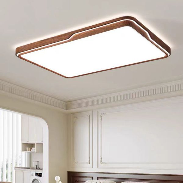 Modern Minimalist Iron & Acrylic Round Square Rectangle LED Flush Mount Ceiling Light For Bedroom & Living Room - Image 13