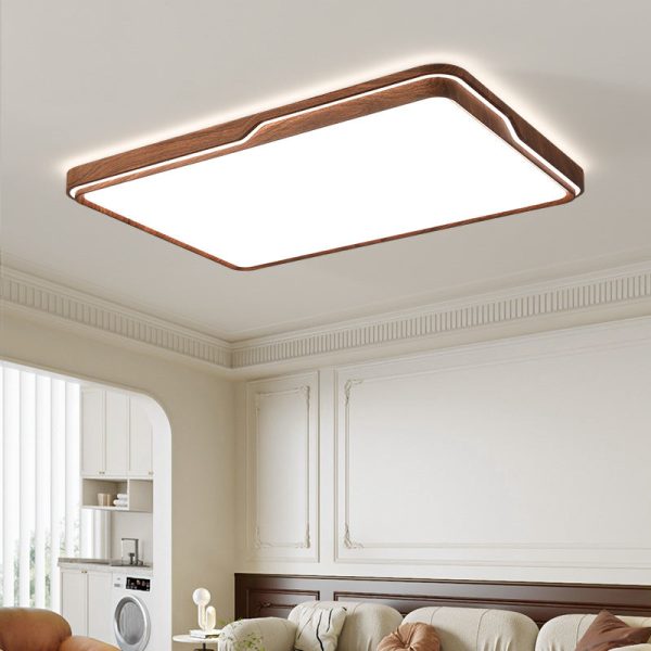 Modern Minimalist Iron & Acrylic Round Square Rectangle LED Flush Mount Ceiling Light For Bedroom & Living Room - Image 8