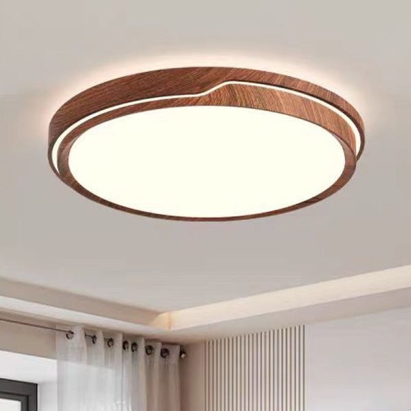 Modern Minimalist Iron & Acrylic Round Square Rectangle LED Flush Mount Ceiling Light For Bedroom & Living Room - Image 3