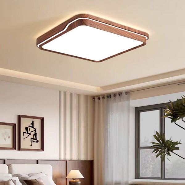 Modern Minimalist Iron & Acrylic Round Square Rectangle LED Flush Mount Ceiling Light For Bedroom & Living Room - Image 10