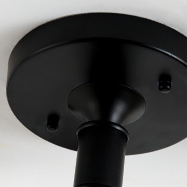 Contemporary Scandinavian Glass Iron Circular Floral Bud 4/6 Lights Semi-Flush Mount Ceiling Light For Bedroom And Living Room - Image 9