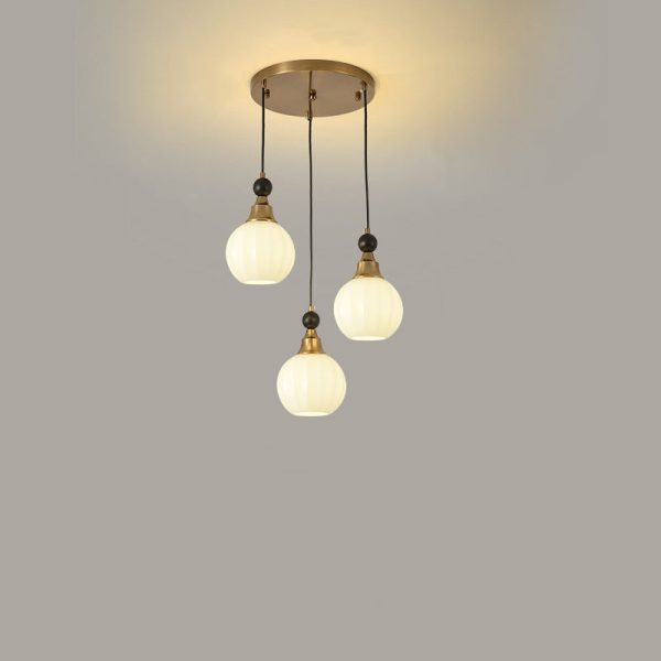 Traditional Chinese Glass Solid Wood Iron Copper Branching Round Curved 3/6/8-Light Chandelier For Bedroom & Living Room - Image 33