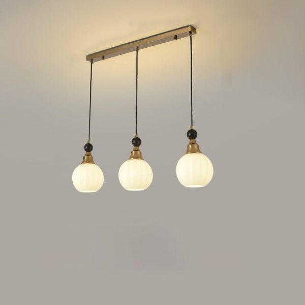 Traditional Chinese Glass Solid Wood Iron Copper Branching Round Curved 3/6/8-Light Chandelier For Bedroom & Living Room - Image 34