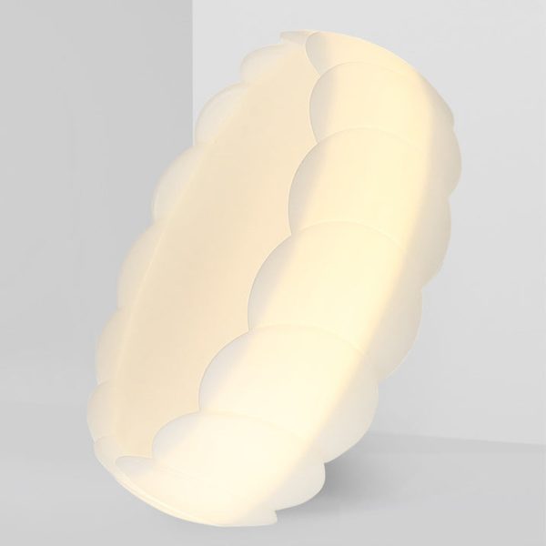 Contemporary Creative Metal PE Round Wave LED Semi-Flush Mount Ceiling Light For Bedroom & Living Room - Image 8