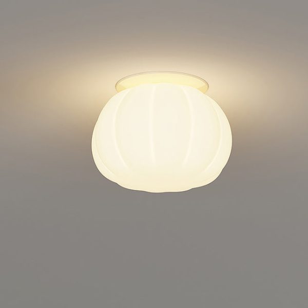 Modern Minimalist PE Iron Pumpkin Round LED Semi-Flush Mount Ceiling Light For Bedroom & Living Room - Image 18