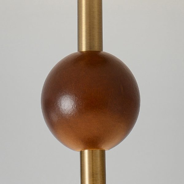 Traditional Chinese Solid Wood Fabric Iron Pumpkin Round 4/5-Light Semi-Flush Mount Ceiling Light For Bedroom & Living Room - Image 11