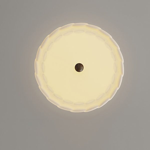 Traditional French Iron PE Cloud Wave Round LED Semi-Flush Mount Ceiling Light For Dining Room & Living Room - Image 7