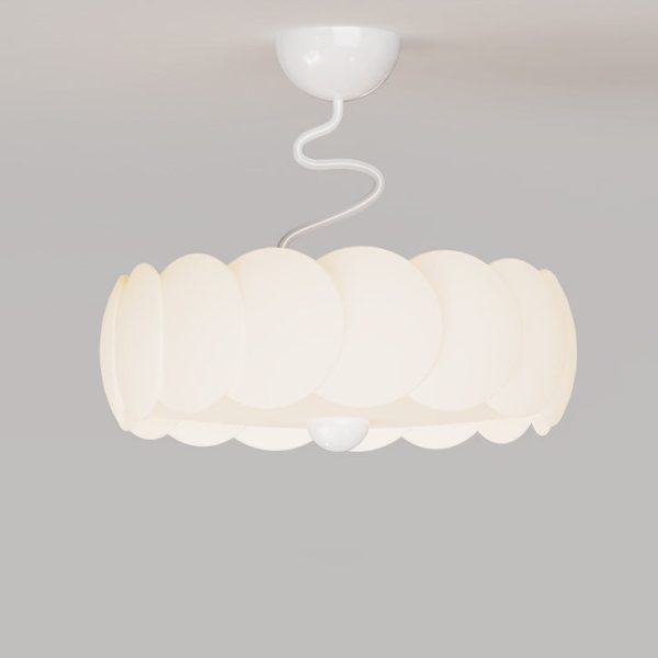 Modern Minimalist PE Iron Curved Round LED Semi-Flush Mount Ceiling Light For Bedroom & Living Room - Image 18