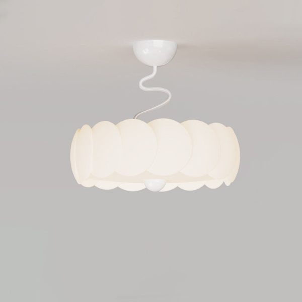 Modern Minimalist PE Iron Curved Round LED Semi-Flush Mount Ceiling Light For Bedroom & Living Room - Image 20