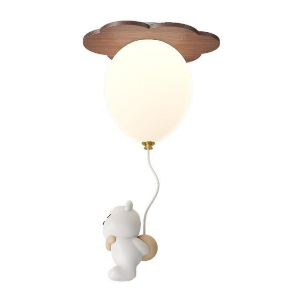 Contemporary Creative PE Rubberwood Balloon Animal Flower LED Semi-Flush Mount Ceiling Light For Bedroom & Living Room - Image 13