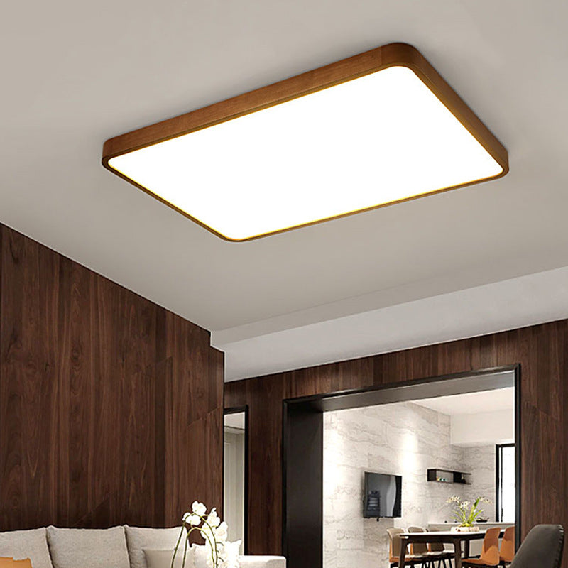 BS-Lighting-AW02150-1.jpg Traditional Chinese Acrylic Wood Metal Rectangular LED Flush Mount Ceiling Light For Living Room - Image 1
