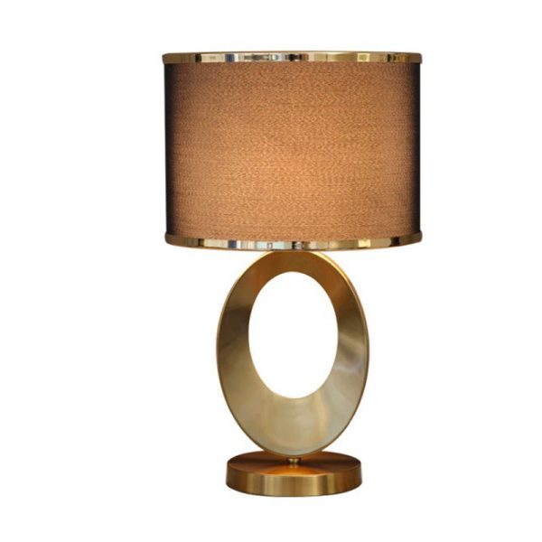 Contemporary Creative Fabric Metal Round-Ring 1-Light Table Lamp For Bedroom & Living Room - Image 18