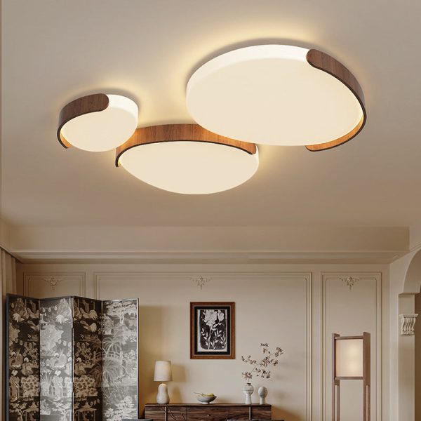 Modern Minimalist PE Iron Oval LED Flush Mount Ceiling Light For Bedroom & Living Room - Image 12