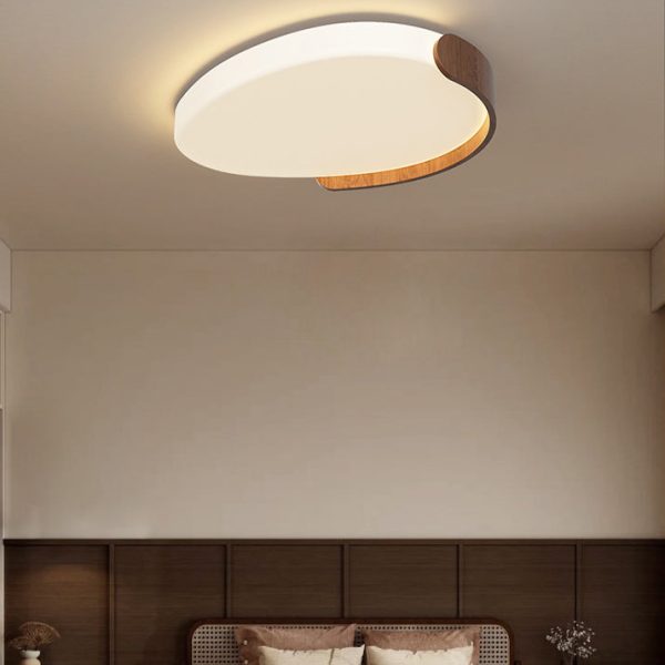 Modern Minimalist PE Iron Oval LED Flush Mount Ceiling Light For Bedroom & Living Room - Image 11