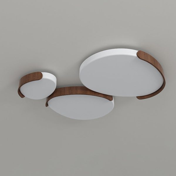 Modern Minimalist PE Iron Oval LED Flush Mount Ceiling Light For Bedroom & Living Room - Image 14