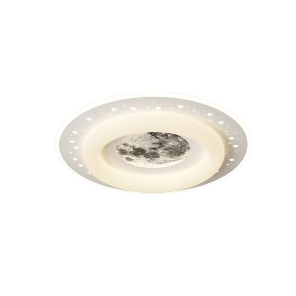 Contemporary Creative Acrylic Aluminum Iron Square Round Planet LED Flush Mount Ceiling Light For Bedroom - Image 23