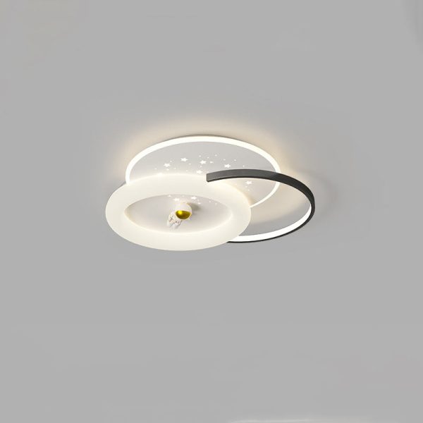 Contemporary Creative Acrylic Aluminum Iron Square Round Planet LED Flush Mount Ceiling Light For Bedroom - Image 19