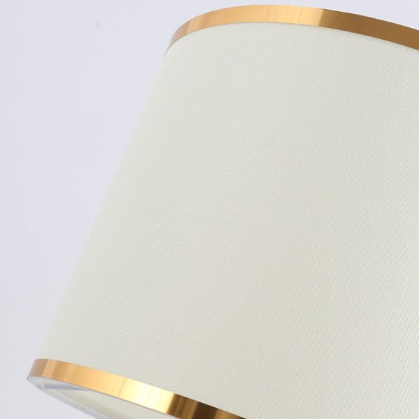 Contemporary Creative Fabric Metal Marble Curved Round 1-Light Table Lamp For Bedroom - Image 6