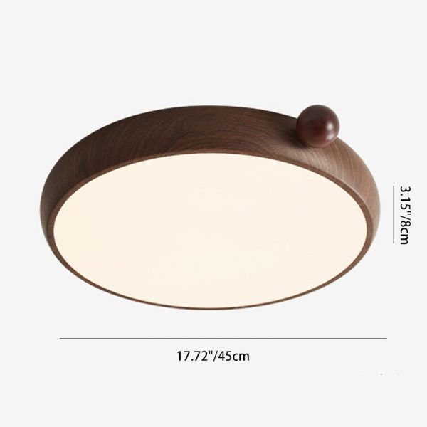 Traditional Chinese Acrylic Iron Globe-Shaped Round LED Flush Mount Ceiling Light For Bedroom - Image 5