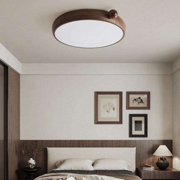 Traditional Chinese Acrylic Iron Globe-Shaped Round LED Flush Mount Ceiling Light For Bedroom - Image 11