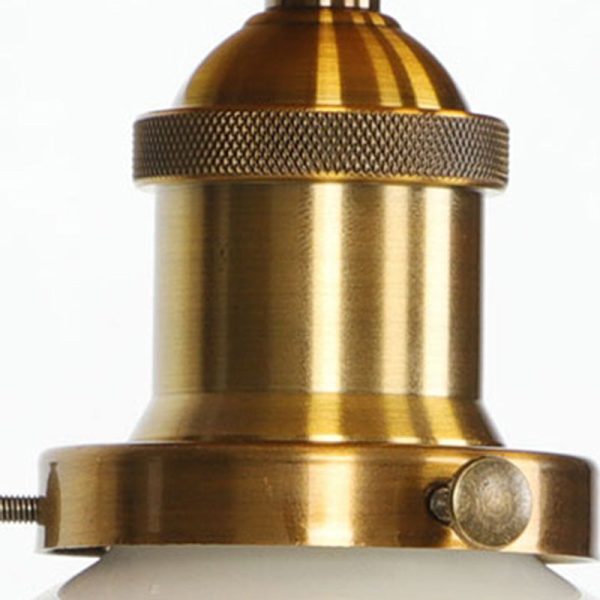 Contemporary Scandinavian Glass Aluminum Fan-Shaped Round 1-Light Semi-Flush Mount Ceiling Light For Living Room - Image 8