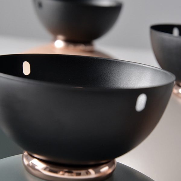 Contemporary Scandinavian Glass Iron Bowl-Shaped Round 1-Light Semi-Flush Mount Ceiling Light For Bedroom & Living Room - Image 6