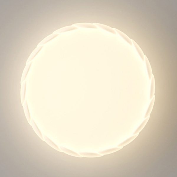 Modern Minimalist Iron PE Wavy Round LED Flush Mount Ceiling Light For Bedroom - Image 10