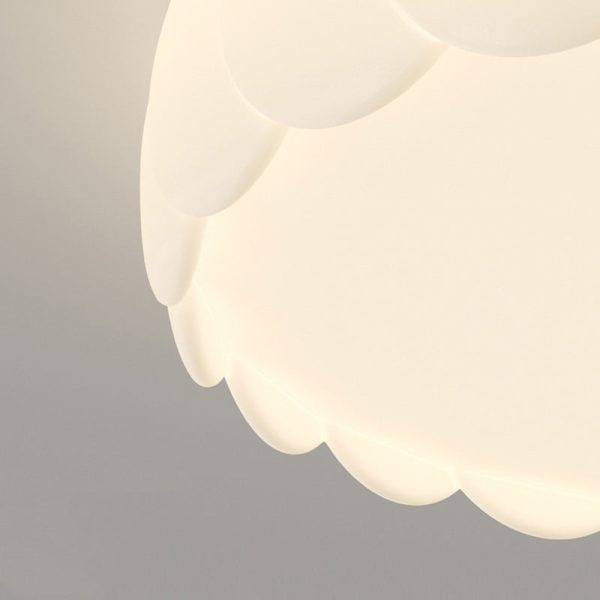 Modern Minimalist Iron PE Wavy Round LED Flush Mount Ceiling Light For Bedroom - Image 8