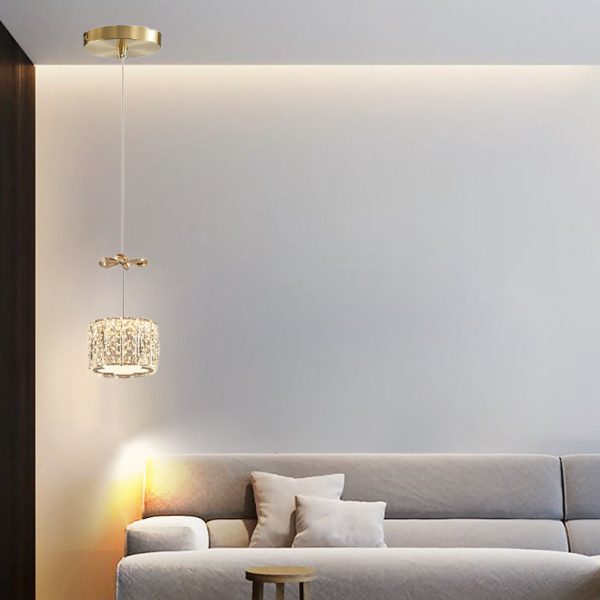 Modern Luxury Crystal & Stainless Steel Raindrop Cylinder Petal LED Chandelier Island Light For Dining Room & Living Room - Image 23