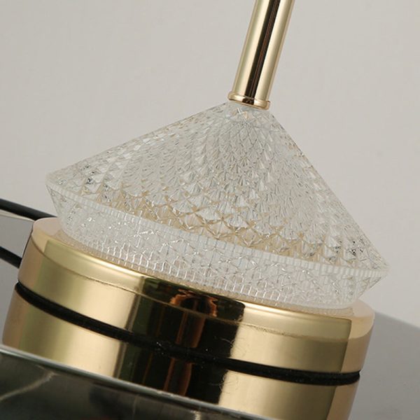 Modern Transitional Metal Stainless Steel & Acrylic Pillar With Forest Roman Pattern 1-Light LED Table Lamp For Bedroom & Study - Image 9