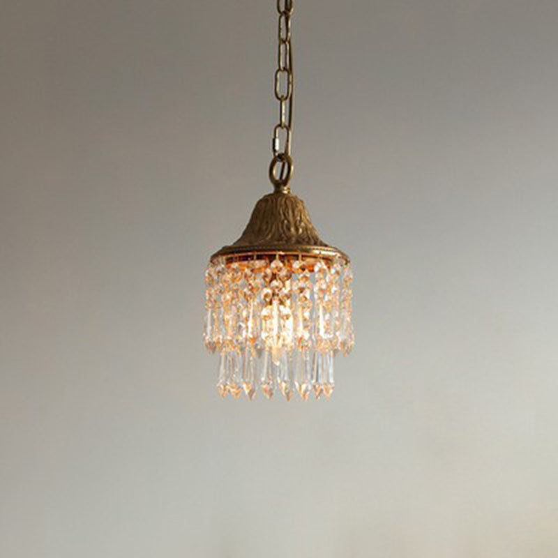 BS-Lighting-FH00450-2.jpg Contemporary Luxury Teardrop Crystal Iron 1-Light Pendant Light For Living Room - Image 1