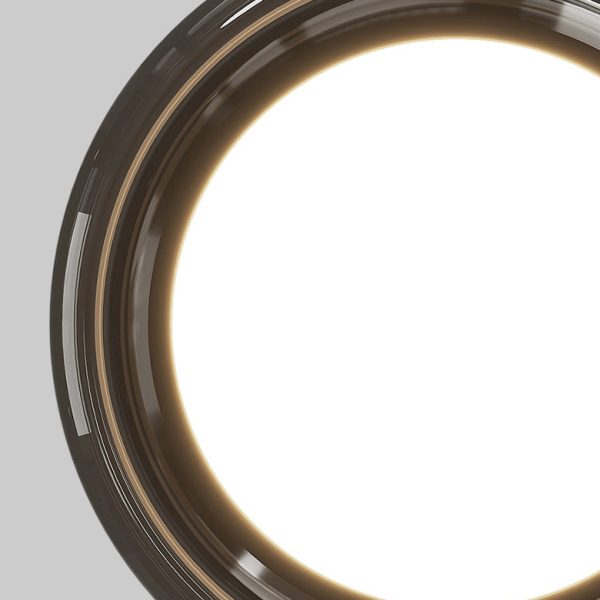 Modern Art Deco Round Acrylic Glass Hardware LED Semi-Flush Mount Ceiling Light For Hallways - Image 7