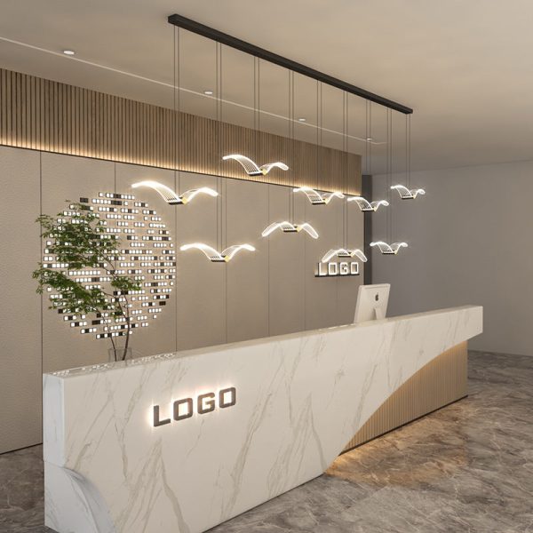 Contemporary Creative Seagull Iron Acrylic LED Pendant Light For Dining Room - Image 12