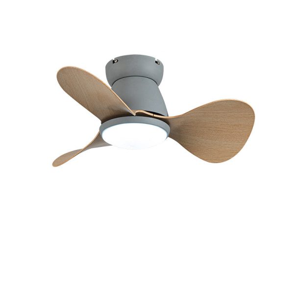 Contemporary Nordic Three Fan Blades Hardware Plastic Acrylic LED Downrods Ceiling Fan Light For Living Room - Image 8