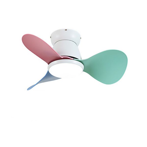 Contemporary Nordic Three Fan Blades Hardware Plastic Acrylic LED Downrods Ceiling Fan Light For Living Room - Image 10