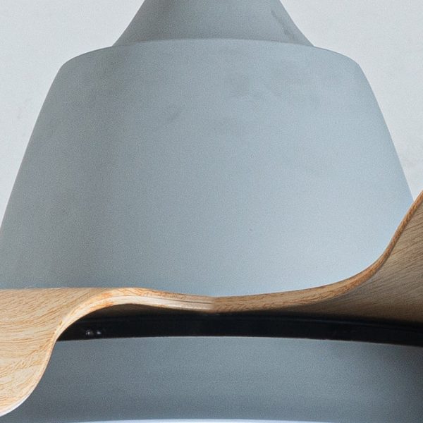 Contemporary Nordic Three Fan Blades Hardware Plastic Acrylic LED Downrods Ceiling Fan Light For Living Room - Image 5