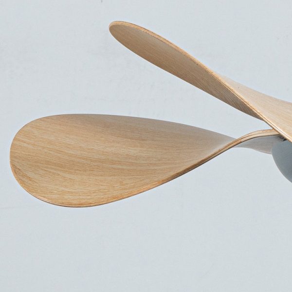 Contemporary Nordic Three Fan Blades Hardware Plastic Acrylic LED Downrods Ceiling Fan Light For Living Room - Image 6