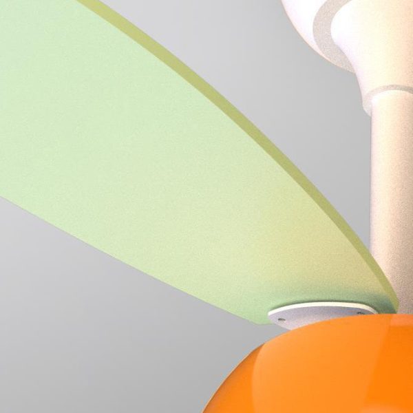 Contemporary Creative Carrot Rabbit Three Fan Blades PE Copper Iron LED Downrods Ceiling Fan Light For Bedroom - Image 5