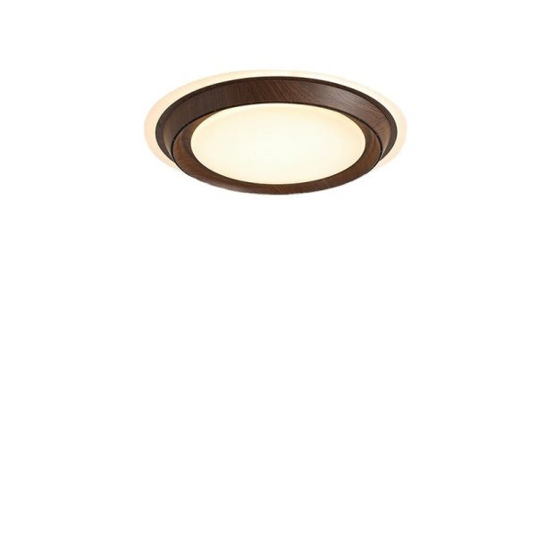 Modern Art Deco Round PC ABS Acrylic LED Semi-Flush Mount Ceiling Fan Light For Bedroom - Image 15