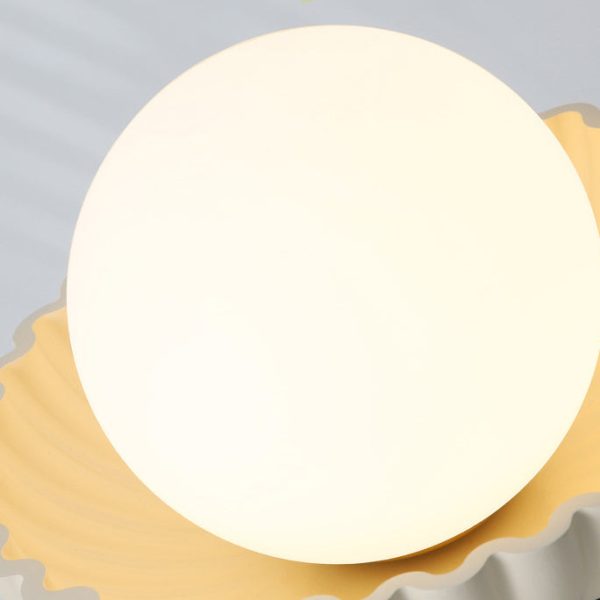 Contemporary Nordic Dome Bud Shape Cream Iron Glass 1 - Light Semi-Flush Mount Ceiling Light For Hallways - Image 6