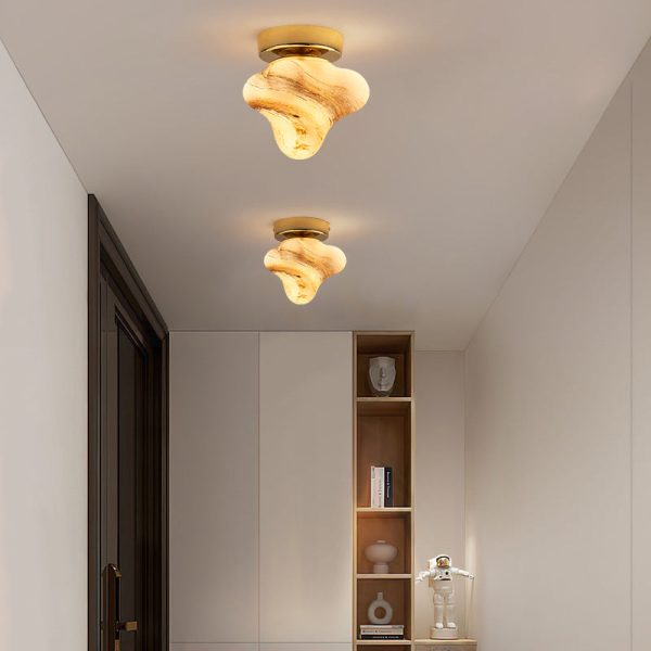 Contemporary Creative Dome Cartoon Starfish Hardware Glass 1 - Light Semi-Flush Mount Ceiling Light For Hallways - Image 9