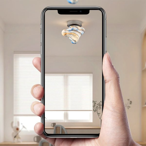 Contemporary Creative Dome Cartoon Starfish Hardware Glass 1 - Light Semi-Flush Mount Ceiling Light For Hallways - Image 7