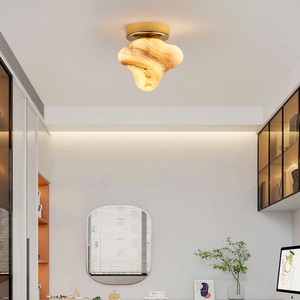 Contemporary Creative Dome Cartoon Starfish Hardware Glass 1 - Light Semi-Flush Mount Ceiling Light For Hallways - Image 11