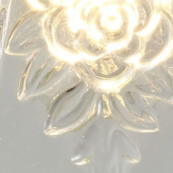 Traditional French Dome Transparent Walnut Glass Copper 1 - Light Semi-Flush Mount Ceiling Light For Hallways - Image 7