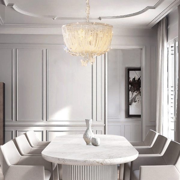 Modern Luxury Semicircle Butterflies Crystal Glass Hardware 4/6 - Light Chandelier For Dining Room - Image 2